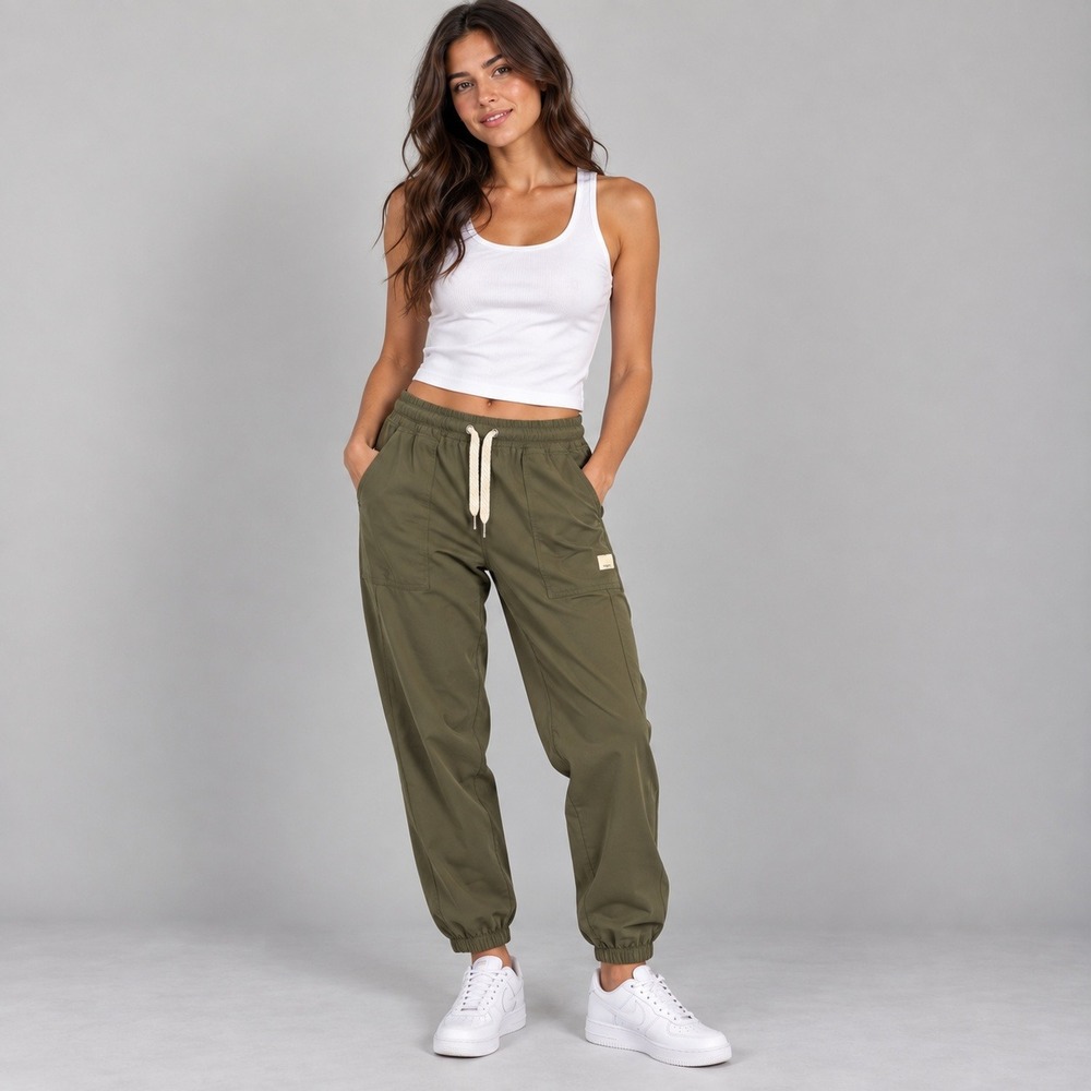 Vuori Villa Jogger Pants Dark Olive Green VW481 Womens Medium